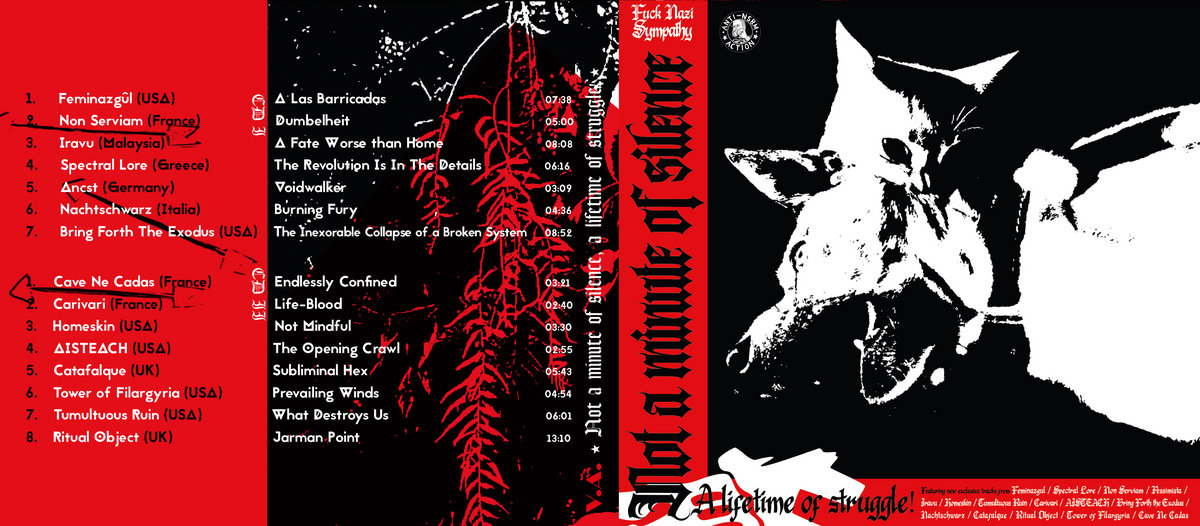 not a minute of silence... a lifetime of struggle! Tape artwork